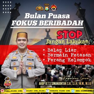 Fokus Ibadah Dibulan Ramadhan, Kapolres Gowa Imbau Stop Balap Liar, Petasan, dan Perang Kelompok