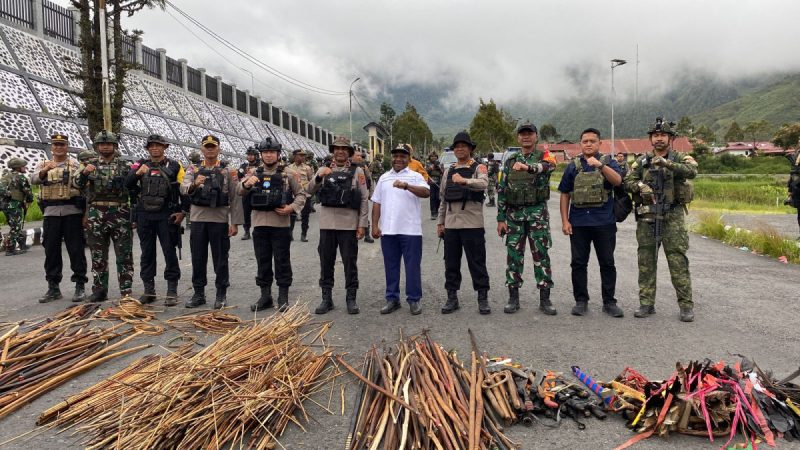 Aparat Gabungan TNI-Polri Gelar Razia Skala Besar di Kab. Puncak Jaya Papua