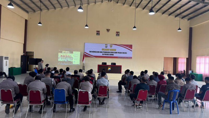Polres Gowa Sambut Kunjungan Tim Konseling Bag Psikologi Biro SDM Polda Sulsel