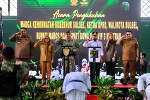 Bupati Gowa Dikukuhkan Sebagai Warga Kehormatan Divif 3 Kostrad 
