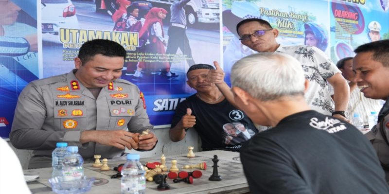 Kapolres Gowa Launching Ga’de-Ga’de Kamtibmas, Wadah Komunikasi Bersama Komunitas Catur dan Domino