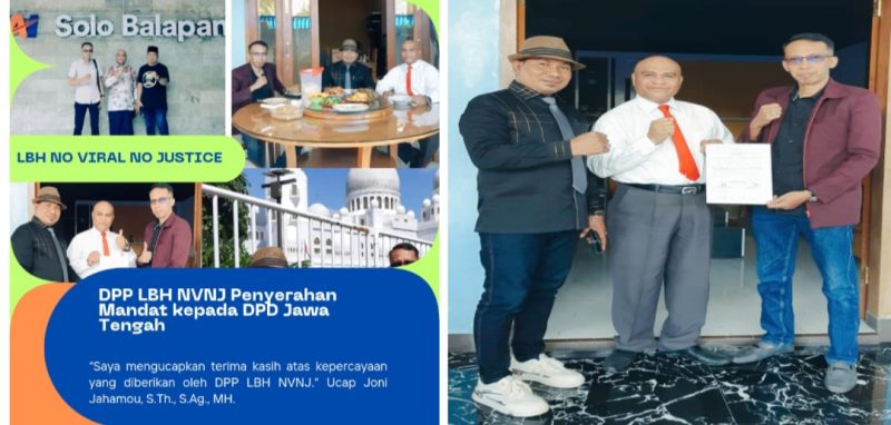 DPP LBH No Viral No Justice Berikan Mandat Kepengurusan DPD Jawa Tengah