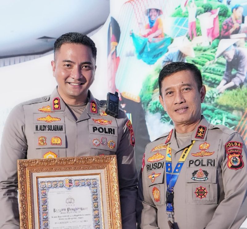 Musrenbang Polri 2025, Kapolres Gowa Polda Sulsel, Terima Penghargaan Felayanan Prima (A) 