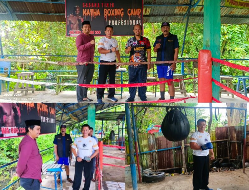 Ketua Umum IBCA MMA Sulsel, Bersama Camat Mapsu, Berkunjung Ke Sasana Boxing Lipan Bajeng Di Kab Takalar